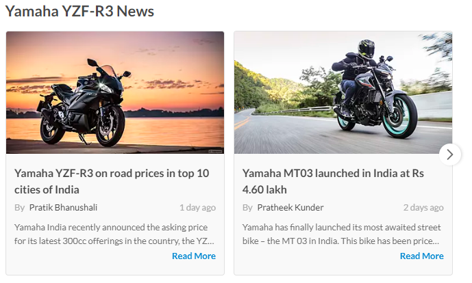 Yamaha YZF-R3 News